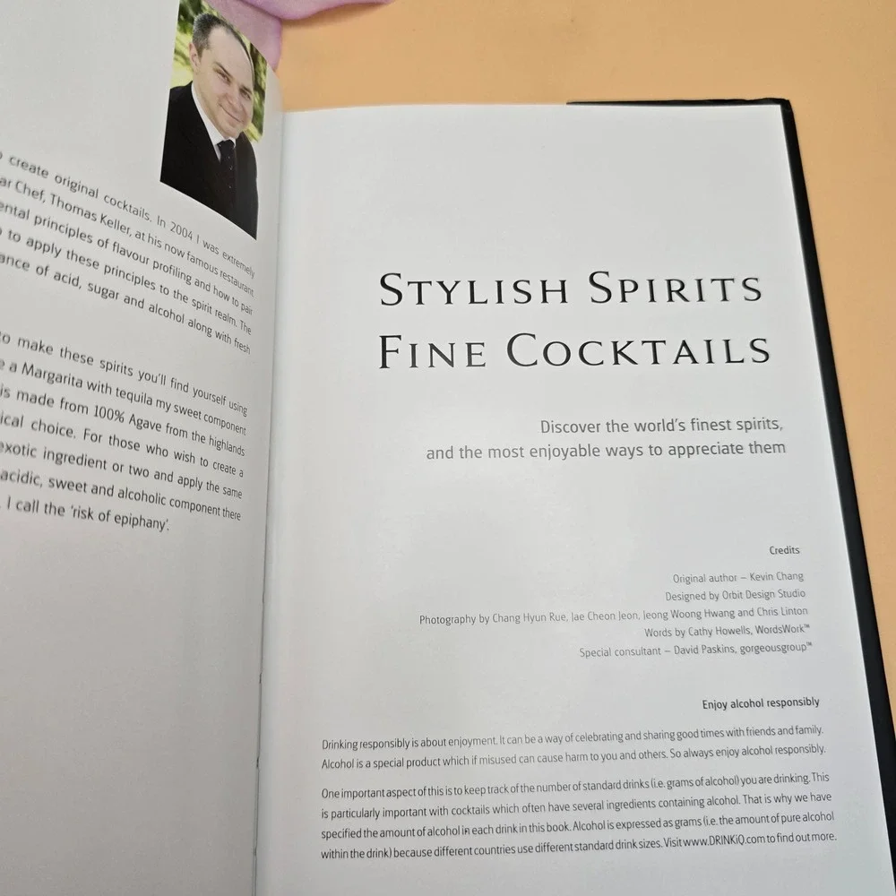 Stylish Spirits Fine Cocktails Book by Kevin Chang & Bucket List Towel Set‎
